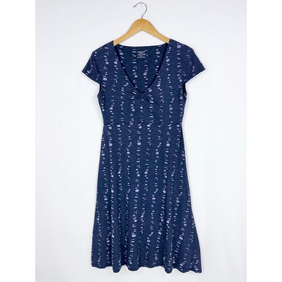 Toad & Co. Women’s Rosemarie Printed Tencel Blend Dress Small Navy Blue - Picture 2 of 14